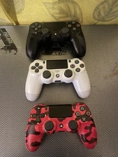 Lot Of 3 Damaged Sony PlayStation 4 DualShock Wireless Controllers FOR PARTS