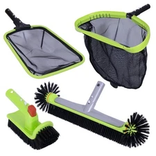 Deluxe Swimming Pool Cleaning Kit Including Professional Leaf Skimmer Net,Hal...