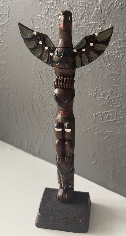 Miniature Totem Pole Made Of Resin