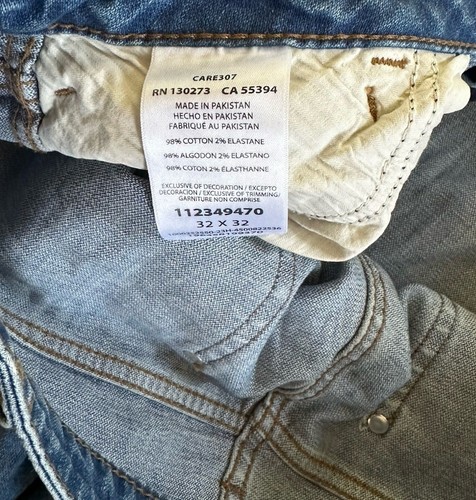 Wrangler + STAUD Jeans The Staud Straight Denim Blue 32x32 Mid Wash - Picture 4 of 8