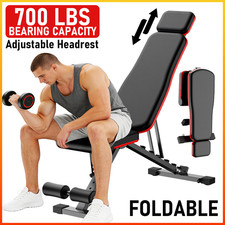 Foldable Weight Dumbbell Bench Incline Decline Foldable Body Workout Exercise US