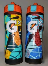 (2) 30oz Gatorade Gx Squeeze Bottle Limited Basketball Edition Montage Green X2