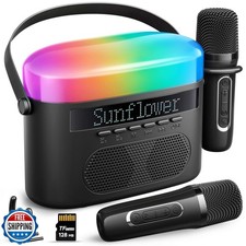 Karaoke Machine for Kids and Adults with 2 Wireless Mics 2400mAh