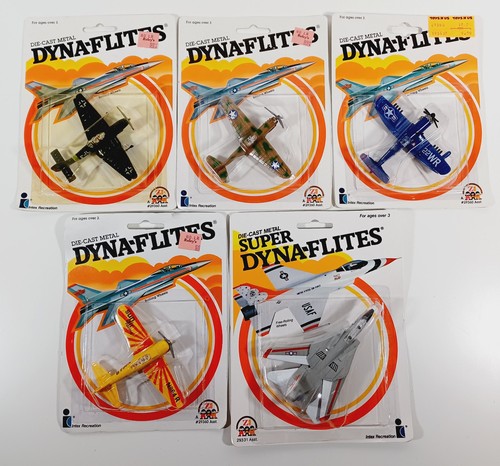 1982-1983 Dyna-Flites Die-Cast Metal Airplane Lot - NOS UNOPENED PACKAGE WEAR