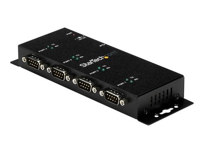 StarTechcom Hub USB to DB9 RS232 4-Port Industrial DIN Guides Serial Adapter