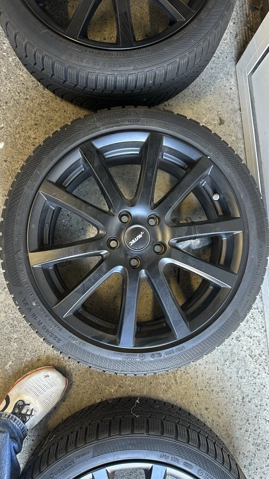 4 Autec Skandic komplett Alufelgen 7,5x18 H2 5/ 112/ 57,1 ET 37 Schwarz VW Audi - Bild 2 von 4