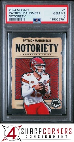 2024 PANINI MOSAIC NOTORIETY #1 PATRICK MAHOMES II PSA 10