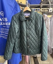 Laura Scott Green Quilted Button Jacket with ...