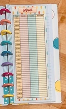 Schedule / Daily / Hourly Dashboard Insert 4 use w Skinny Classic Happy Planner~