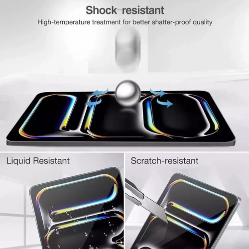 Pour 2024 Neuf iPad Air 13" 11" iPad Pro 13" 11" Verre Trempé Protecteur d'écran - Photo 2/7
