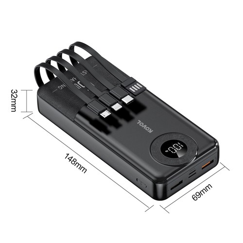 100000 mAh PD Powerbank batteria esterna caricabatterie batteria aggiuntiva 4 USB per tutti i cellulari - Foto 15 di 15
