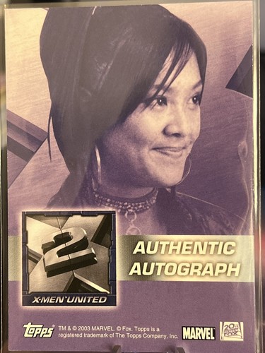 X-Men United Movie Kea Wong as Jubilee Autograph Card Topps 2003 - Picture 2 of 2