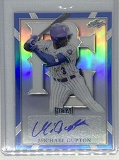 2021 LEAF PERFECT GAME METAL BLUE REFRACTOR MICHAEL GUPTON AUTO #21/30
