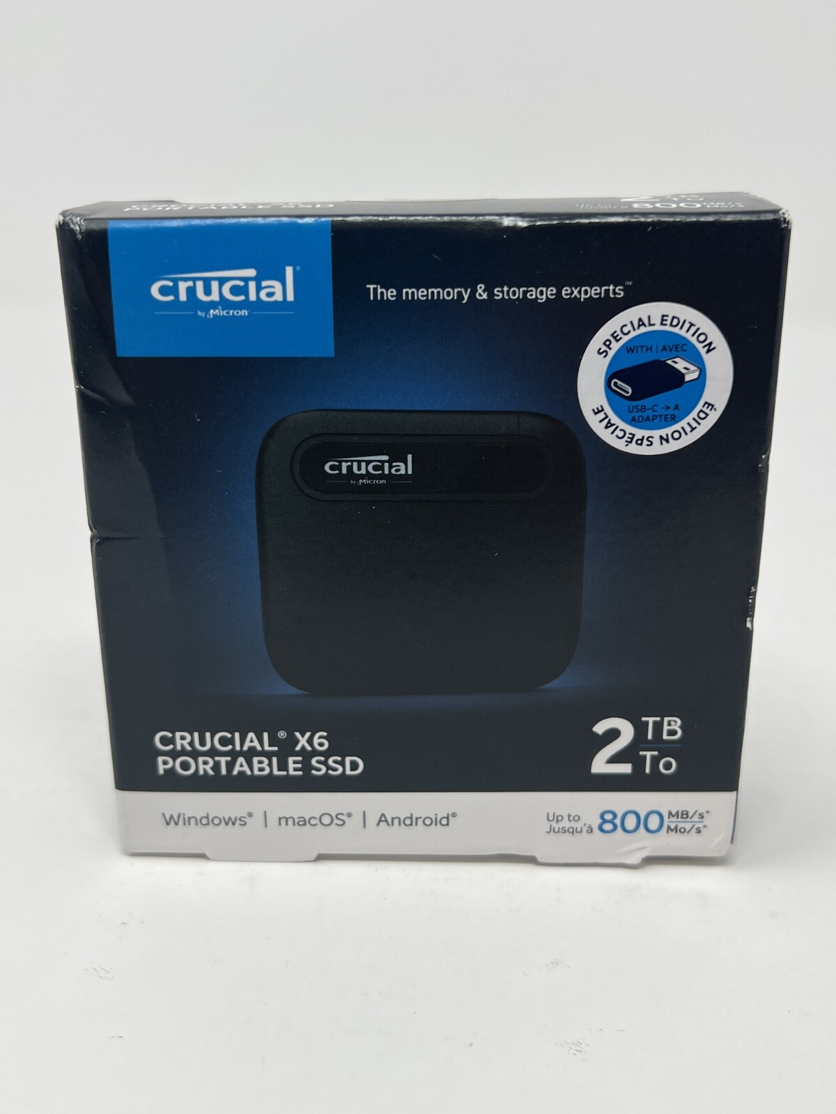 Crucial X6 2TB Portable External SSD (CT2000X6SSD9SE) Brand New Sealed