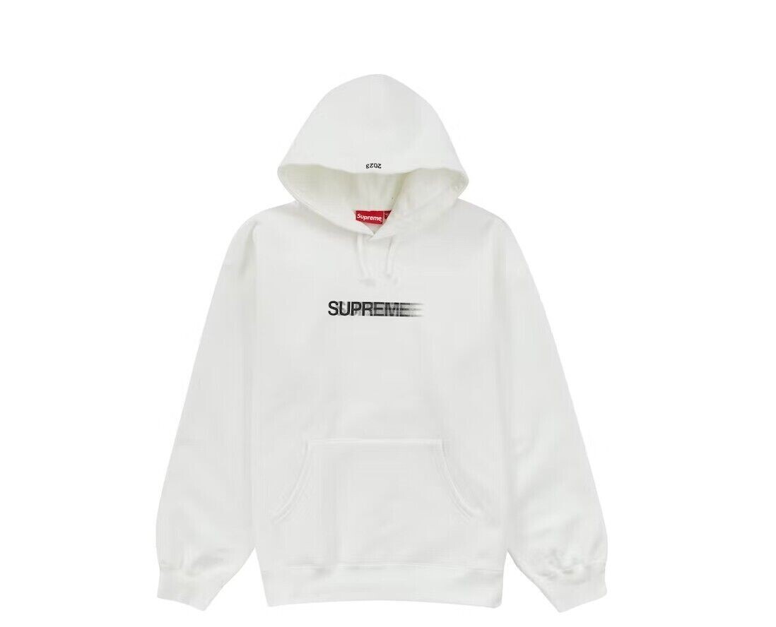 トップス 23ss Supreme Motion Logo Hooded XXL Size XXL - Supreme Motion Logo Hooded Sweatshirt SS23 White