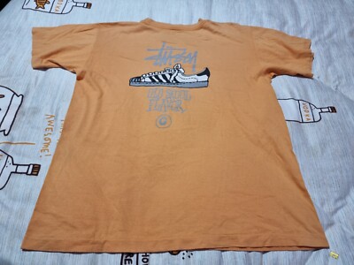 VINTAGE 80's STUSSY OLD SCHOOL FLAVOR T-SHIRT TEE MADE IN USA Size