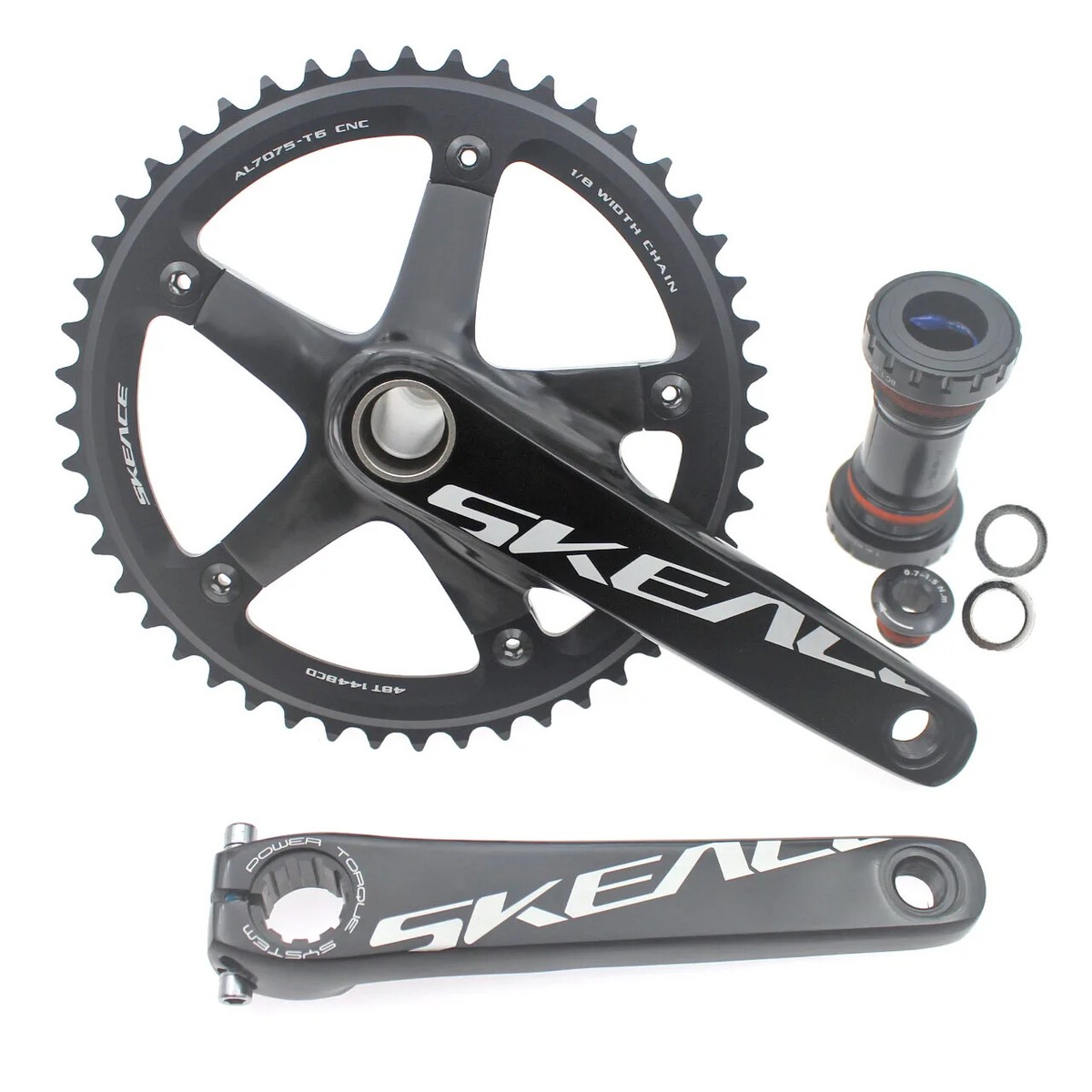 【新品未使用】ARDENTLY クランクセット BCD144 48T 165mm Fixed Gear Crankset BCD144 Bike Crank 165mm 48T Chainwheel