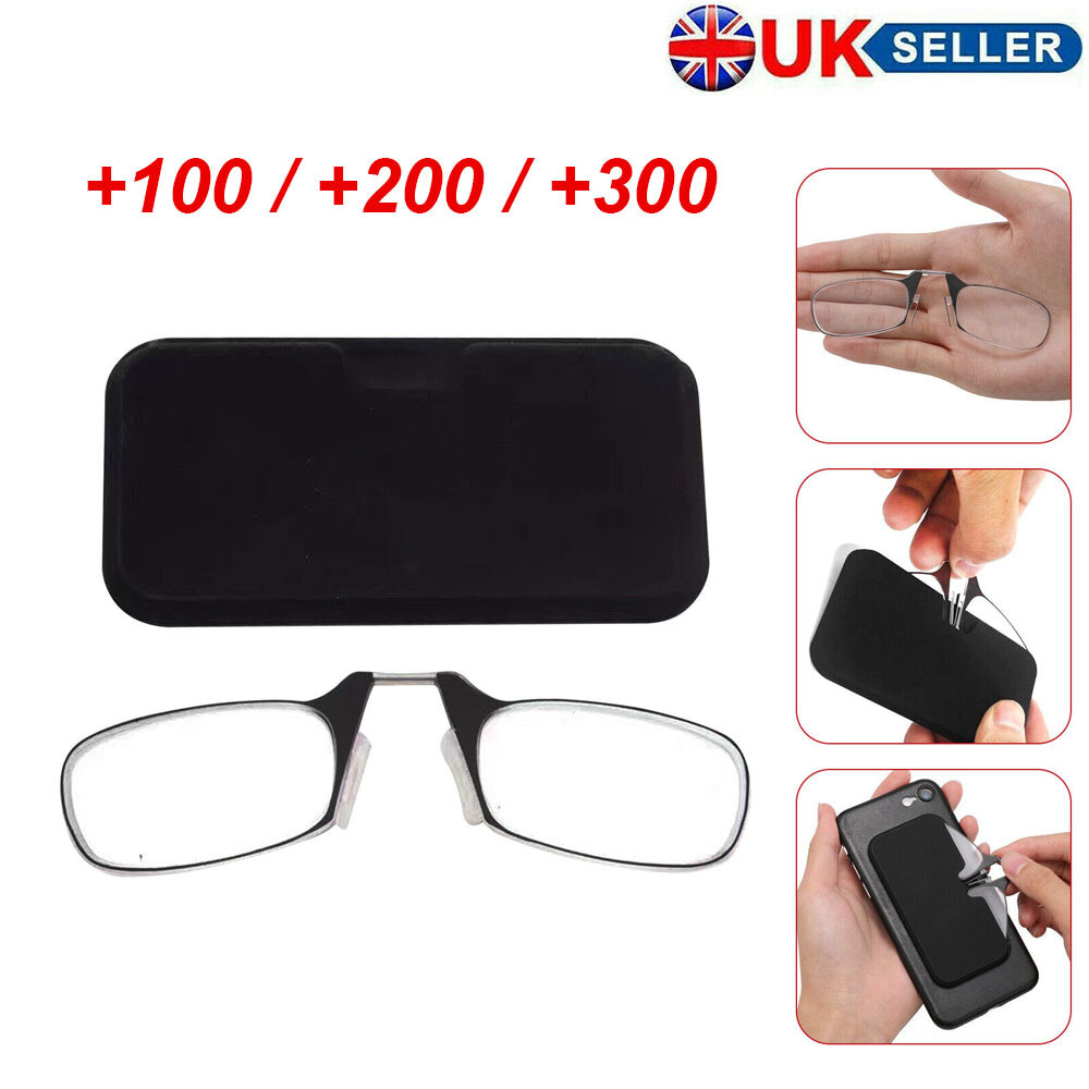 Flexible Thin Reading Glasses Nose Clip Optics Presbyopic +1.5 +2.0 +3.