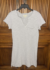 Cloth and Stone Womens Dress Small White Black Stripe Pocket Comfortable Soft