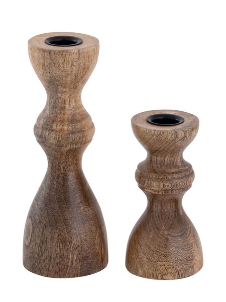 KerzenstäNder 2Er Set Stabkerzen Kerzenhalter H20/13X6Cm Rund Kerzenleuchter Man-image