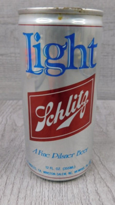 Light Schlitz Los Angeles CA Premium Pull Tab Aluminum Beer Can empty