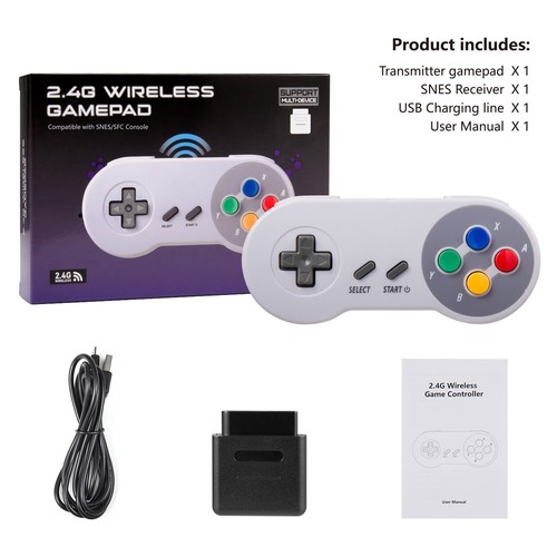 2.4 GHz Wireless Controller Gamepad Joystick for Nintendo N64/ SNES/ NGC Console - Picture 33 of 111