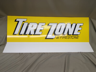 Authentic Tire Zone at Firestone Sign Very Good Condition