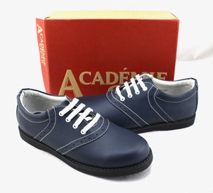 navy blue leather saddle shoes