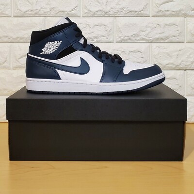 m*i様 【値下げ】 Air Jordan 1 ホワイト/ネイビー ハイカット2 Nike Air Jordan 1 Mid Armory Navy White Black Mens Size 11.5
