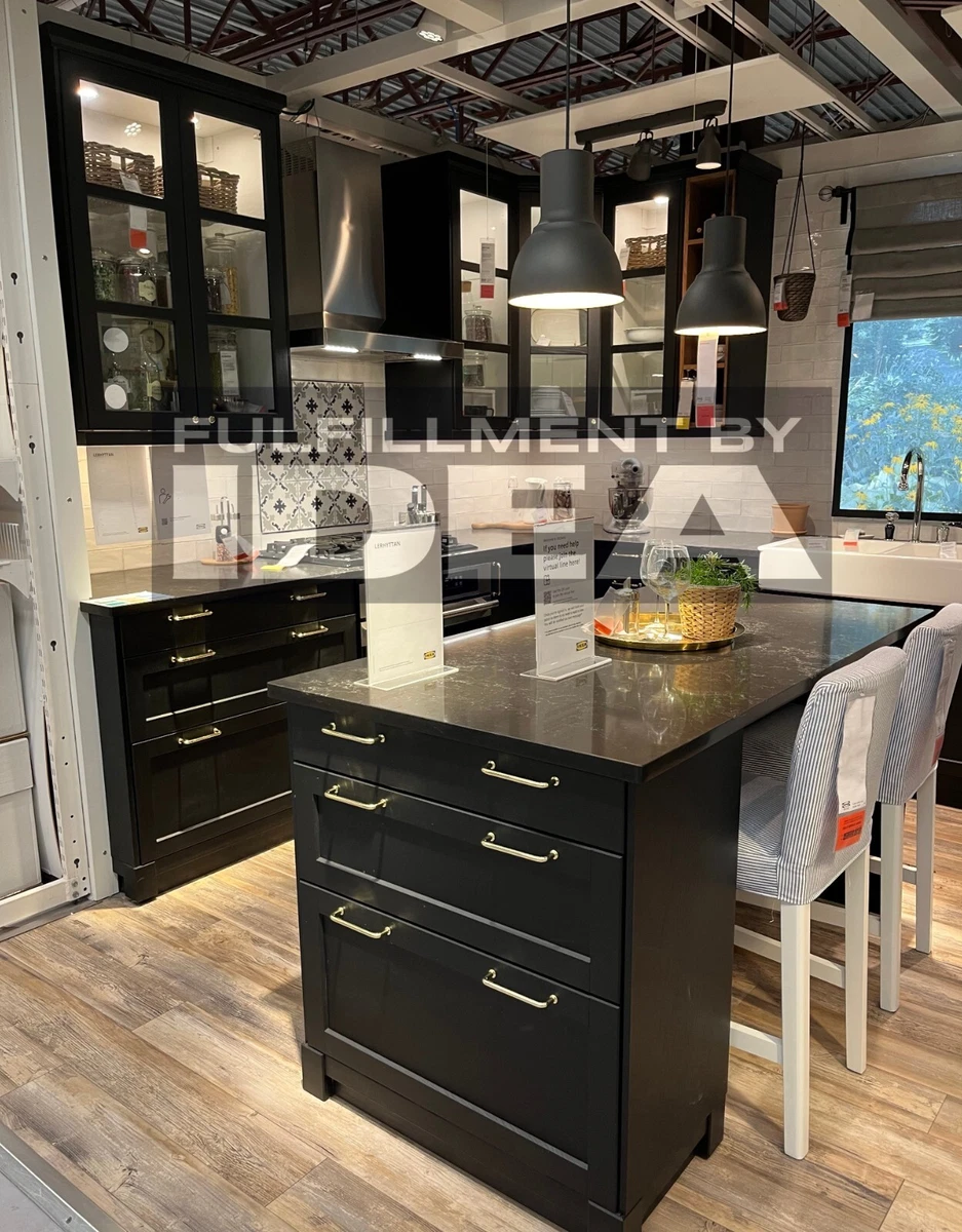 Brand New IKEA LERHYTTAN Black Stained Door 15x15 in 703.559.31