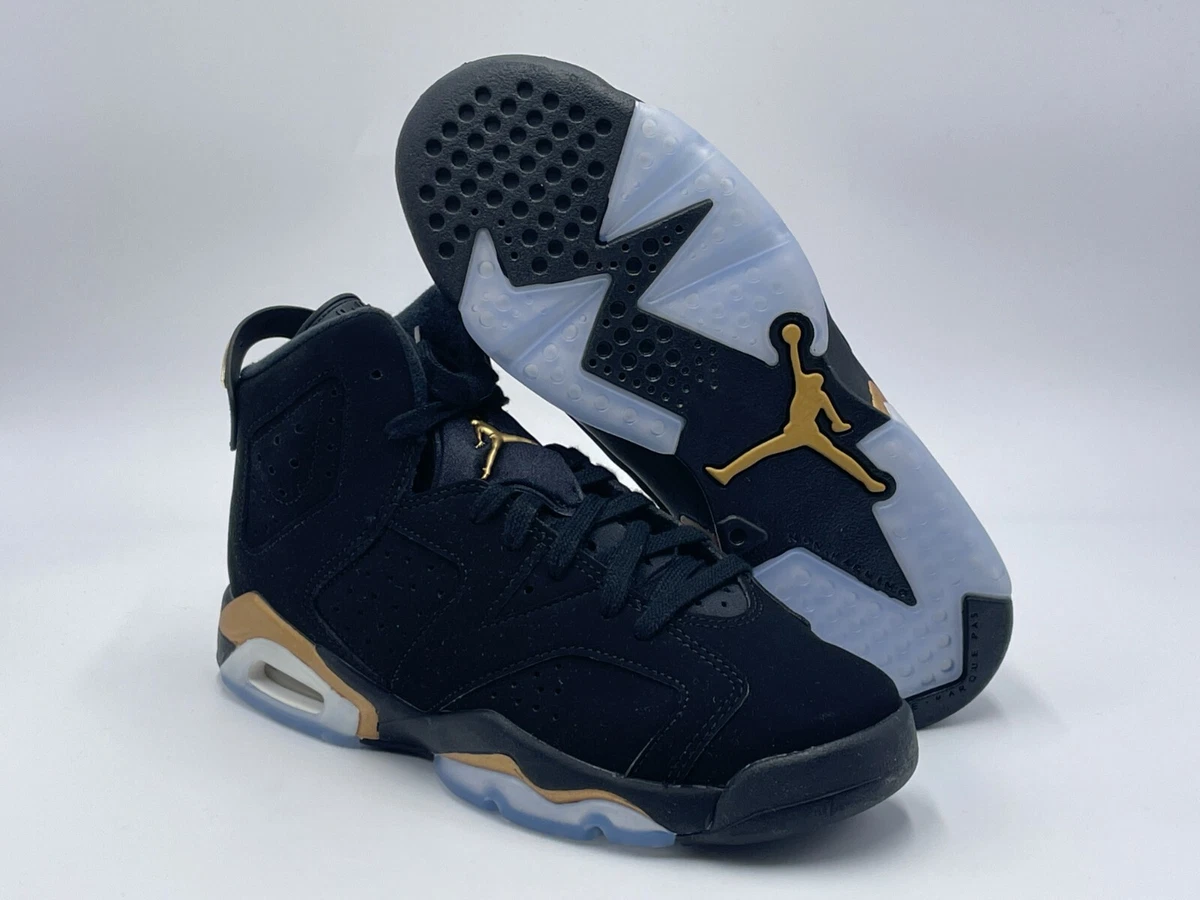 NIKE AIR JORDAN 6 RETRO DMP (GS) BLCK/MTLLC GOLD