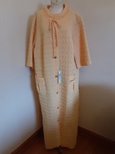 Vintage Basila Yellow Quilted Button Up Robe Size Large