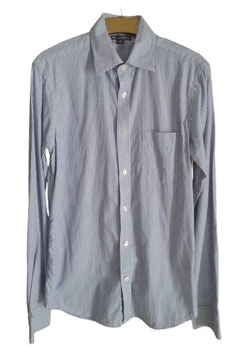 GAP Herren Tailored Hemd Slim Fit Langarm blau weiß gestreift - Größe XS 13/13,5