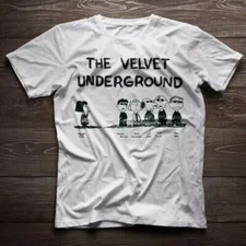 The Velvet Underground as Peanuts Characters Cotton White T-Shirt AM317