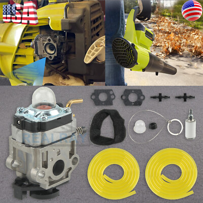 Carburetor Gasket Fuel Line Filter kit For Ryobi RY25AXB 25cc Gas Jet Fan Blower