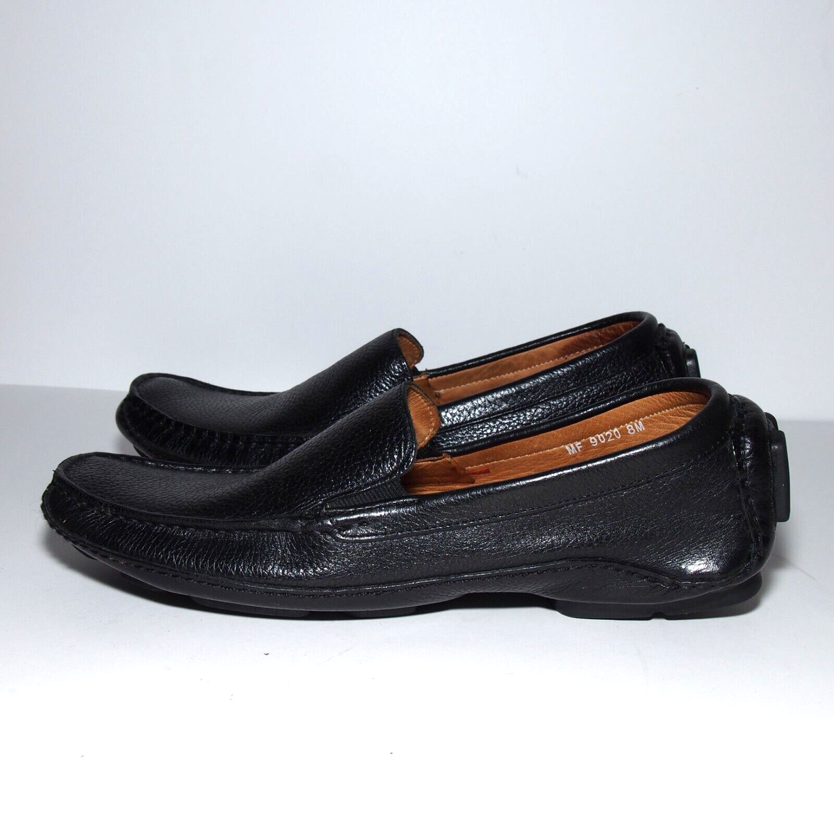 Mercanti Fiorentini Relax Driving Loafer Shoes Black Slip On 