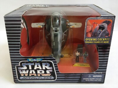 Star Wars Action Fleet Slave 1 I Boba Fett & Han Solo Micro