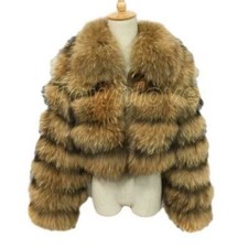 High Quality Furry Cropped Faux Fur Coats and Jackets Womens Fluffy Coat S-4XL L