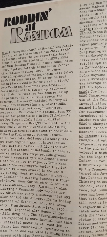 Винтажный журнал HOT ROD ноябрь 1971 Street Rods классная реклама учебники VG + - Изображение 3 из 4