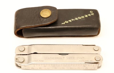 VINTAGE LEATHERMAN SUPER TOOL WITH LEATHER SHEATH ( SEE DESCRIPTION! )
