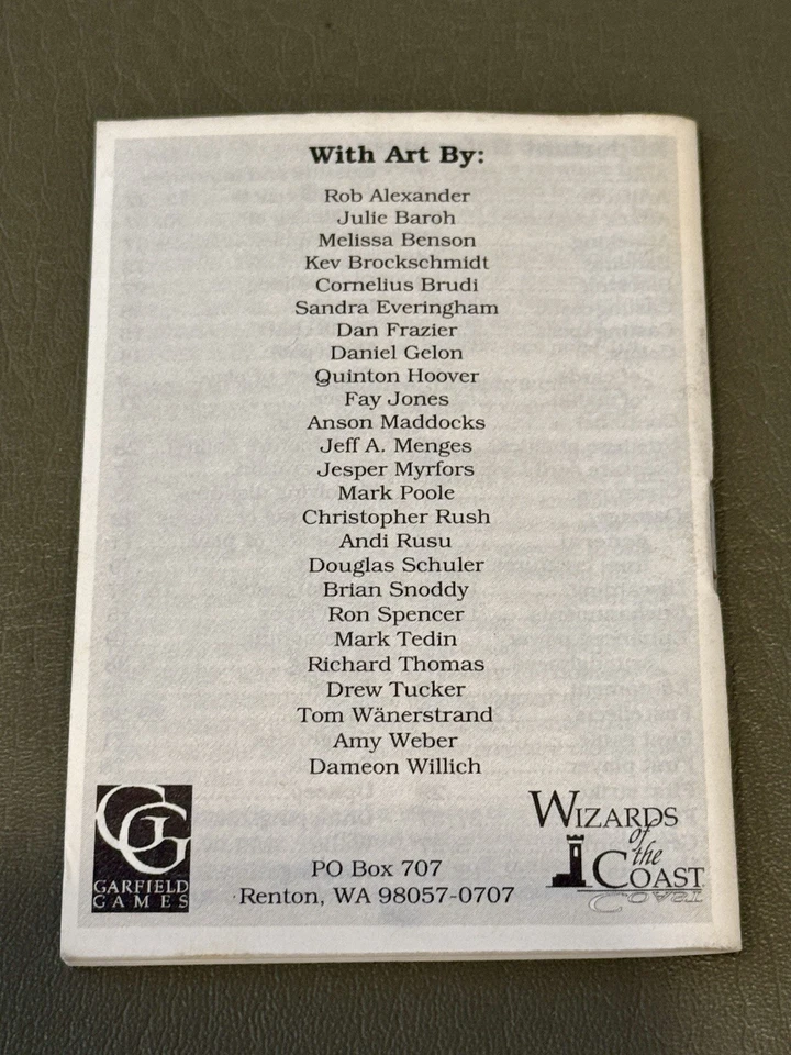 Magic The Gathering MTG 1993 Beta-Unlimited Rule book Vintage - GREAT SHAPE! - Image 2 of 2