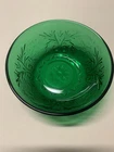 Vintage Anchor Hocking Small Bowl Forest Green Pattern Desert/Fruit Bowl