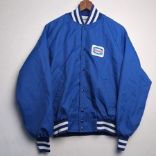 Vintage 80s Wind Sohio Bomber Jacket Blue Men  s L Made In USA