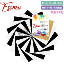 HTV Bundle 20pcs Black White Matte Heat Transfer Vinyl 12"x10" T-Shirt Cricut