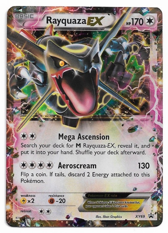 Rayquaza EX (Shiny) - XY69 - 2015 Black Star Promo Holo Pokémon Card