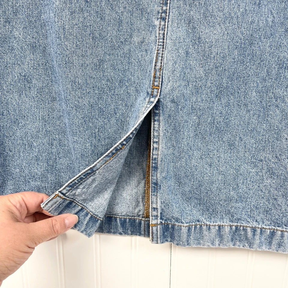 Falda Denim Covington Mujer Talla 10 Línea A Hippie Retro Años 70 Estilo Bohemio Foto 3 de 4