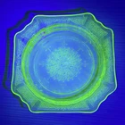 Vintage 1930s Anchor Hocking Depression Uranium Green Princess 5½ Dessert Dish