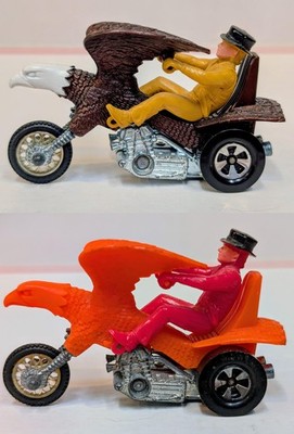 VINTAGE 1970 Mattel Hot Wheels Set 2 RRRumblers BOLD EAGLE Diecast Motorcycle