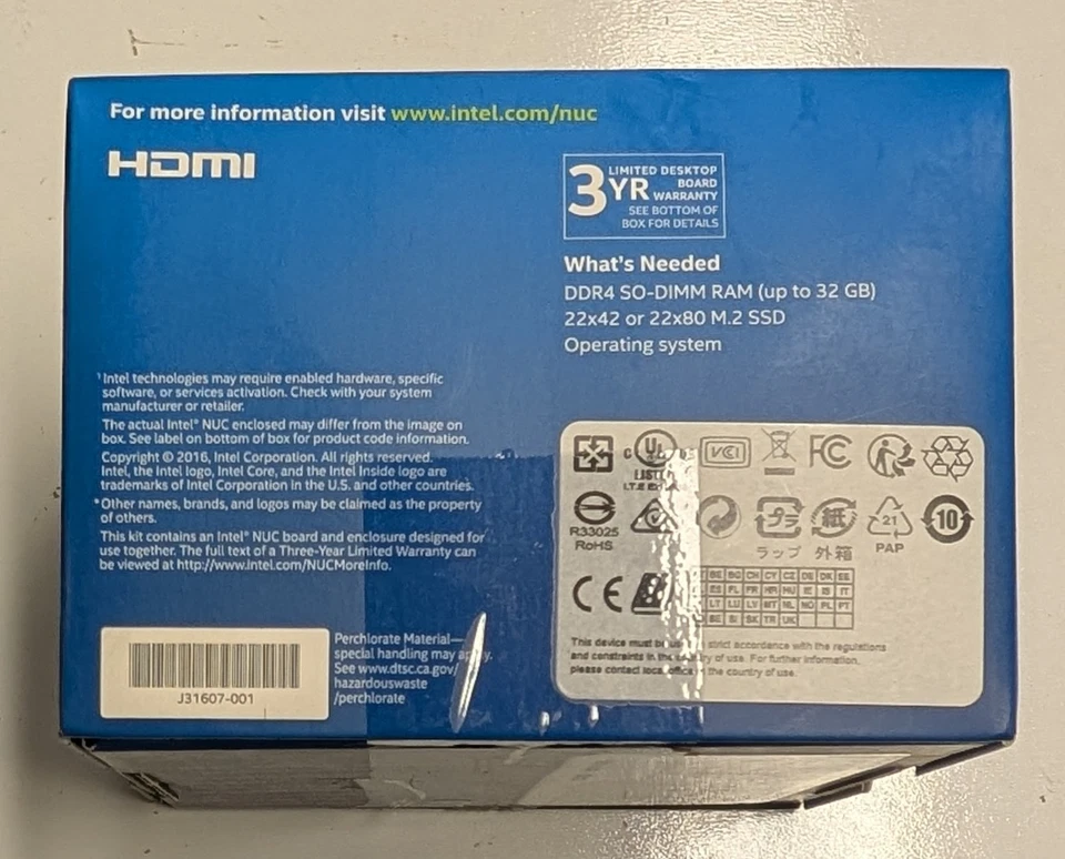 Intel NUC NUC7i3BNK 7th Gen Core i3 8GB Mini PC Desktop Kit New in Box - Image 2 of 4