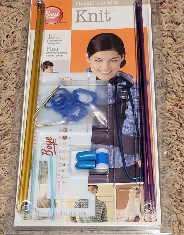 Boye I Taught Myself to Knit Plus Kit - Knitting Needles & Accessories